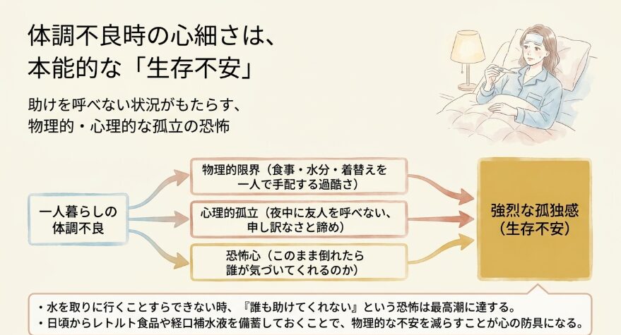 体調不良や病気で寝込んだ時の不安