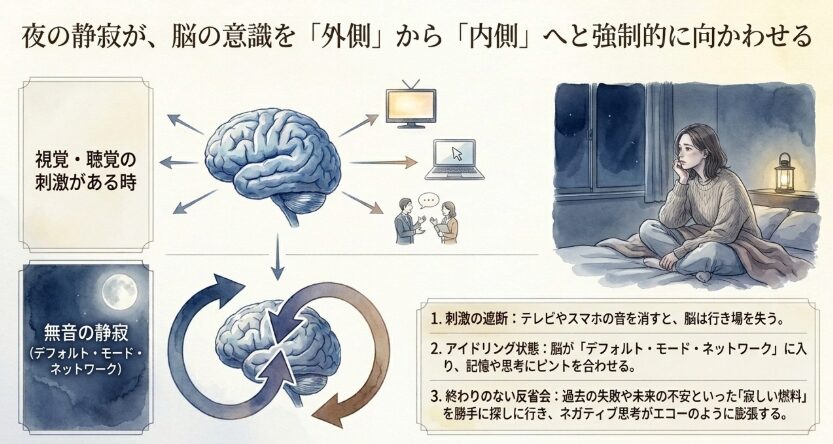 静寂がネガティブな思考を呼ぶ仕組み