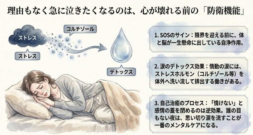 急に泣きたくなる時の心のサイン