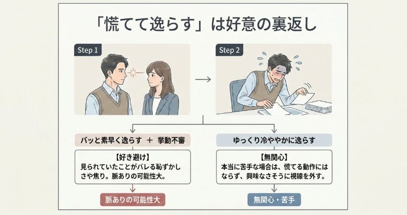 好き避けかも?目が合った瞬間に逸らす相手の心理