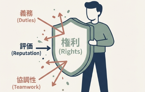 周囲の評価よりも自分の権利を主張するメンタル