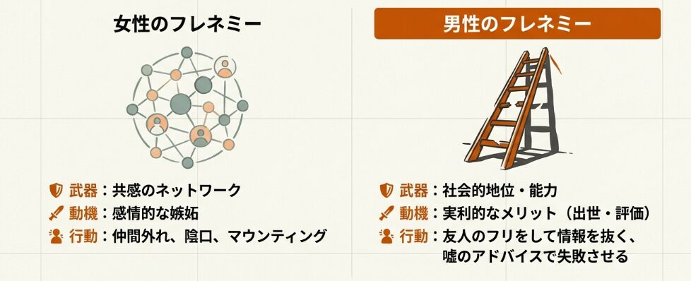 女性のフレネミーとの違い