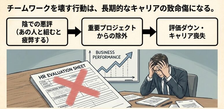 信頼を失い仕事の評価が下がる理由