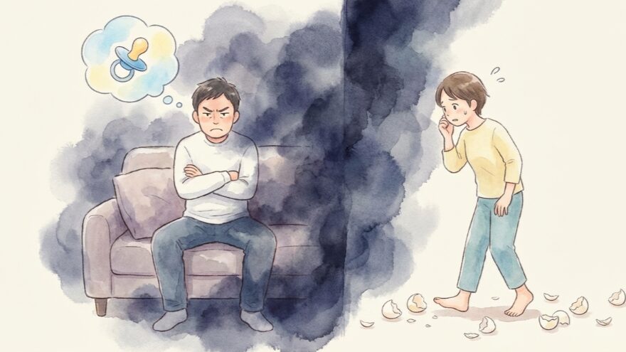 夫がすぐ不機嫌になる理由と家庭内の空気