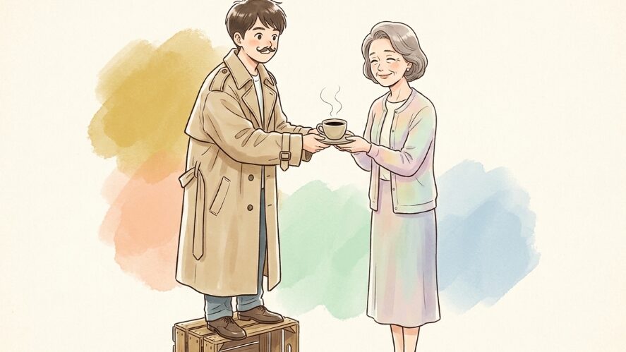 年下男性が背伸びしているケース