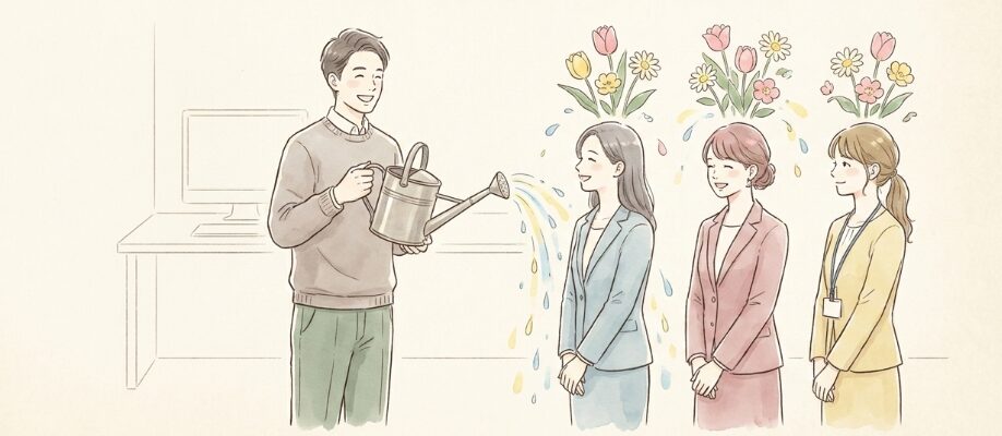 職場での潤滑油として周囲を褒める社交的な処世術
