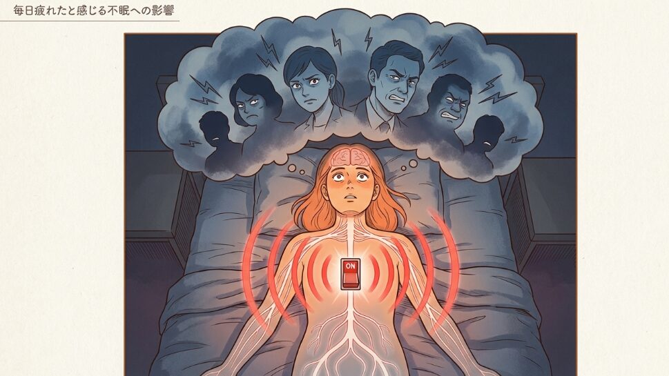 毎日疲れたと感じる不眠への影響