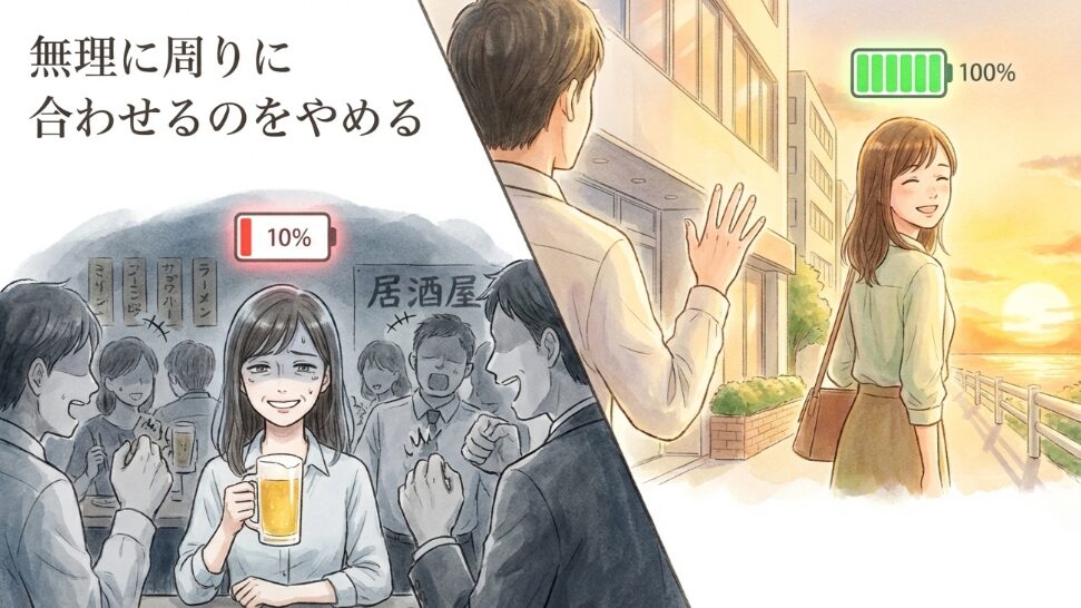 無理に周りに合わせるのをやめる