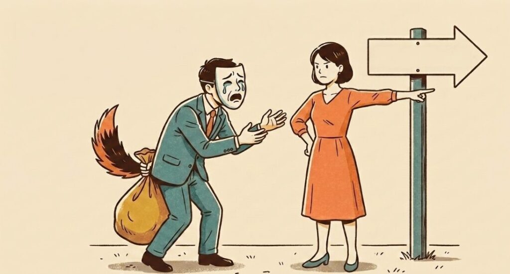 嘘をついて同情を引こうとする男性の危険なサイン