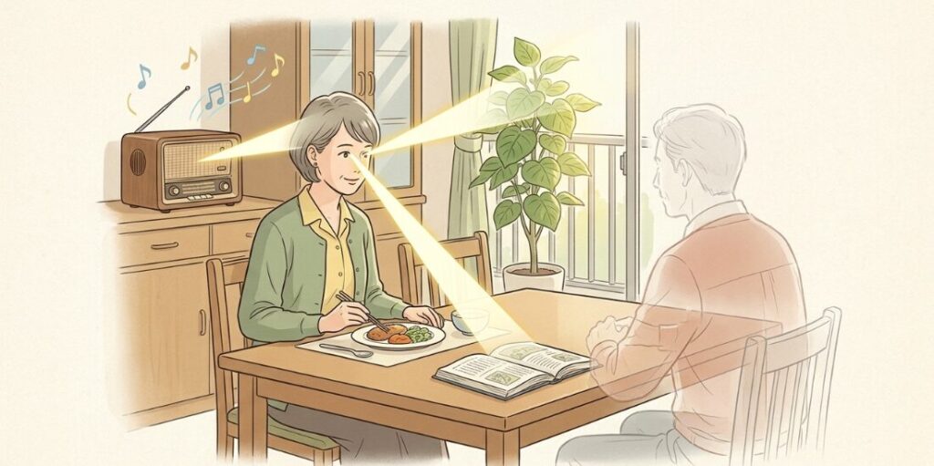 食事中のストレスを減らすための心理的防御