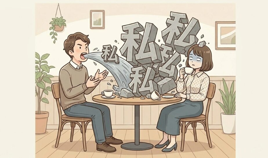 自分の話ばかりで他人の話を聞かない態度