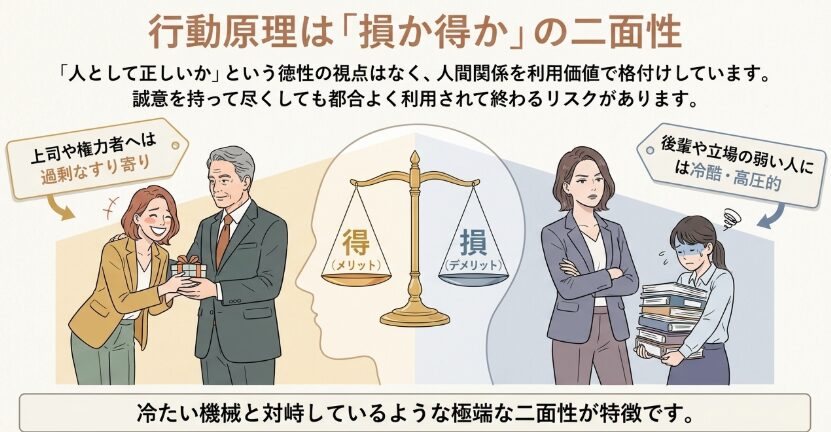 損得勘定だけで動く行動パターン
