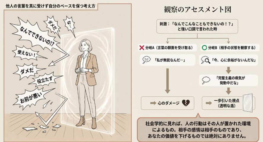 他人の言葉を真に受けず自分のペースを保つ考え方