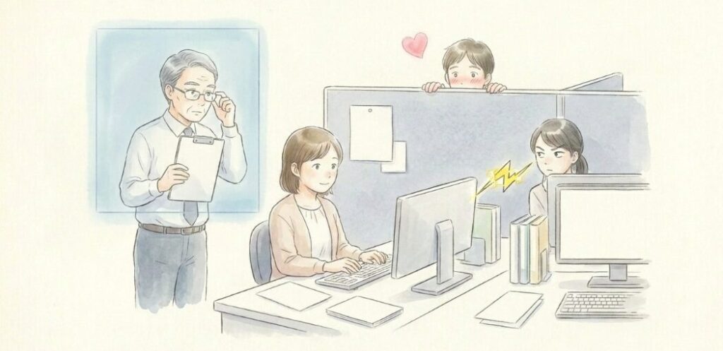 職場でジロジロ見てくる人の心理