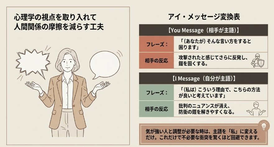 心理学の視点を取り入れて人間関係の摩擦を減らす工夫