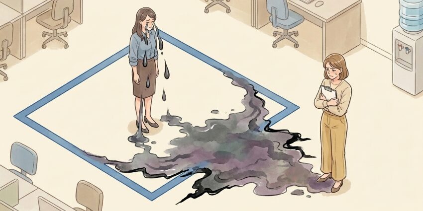 涙を流す同僚にイライラする原因