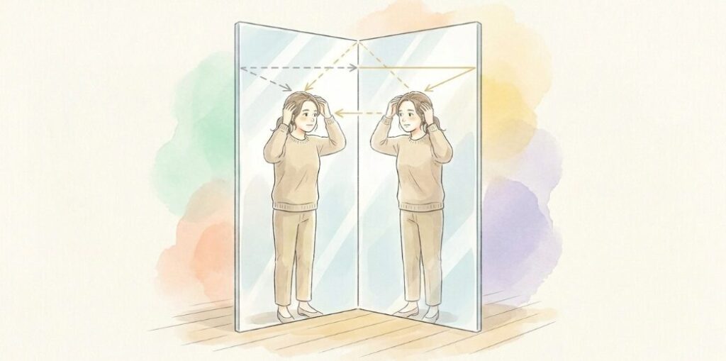 歪みのない鏡で本当の姿を確認する