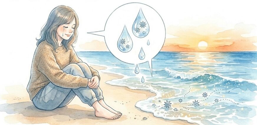 涙を流すことでストレスを洗い流す