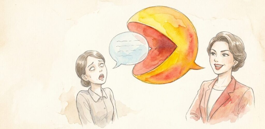 会話をすべて自分の話にすり替える泥棒