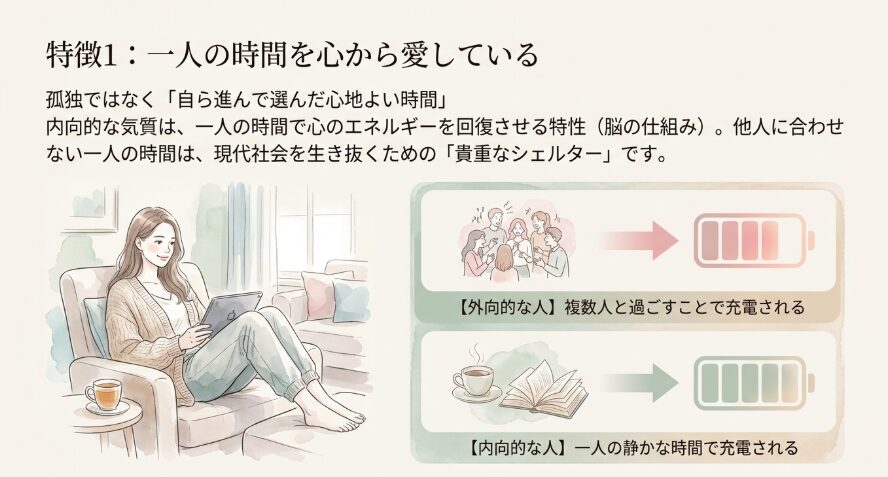 一人の時間を心から愛している