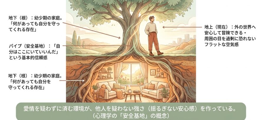 愛されて育った安心感