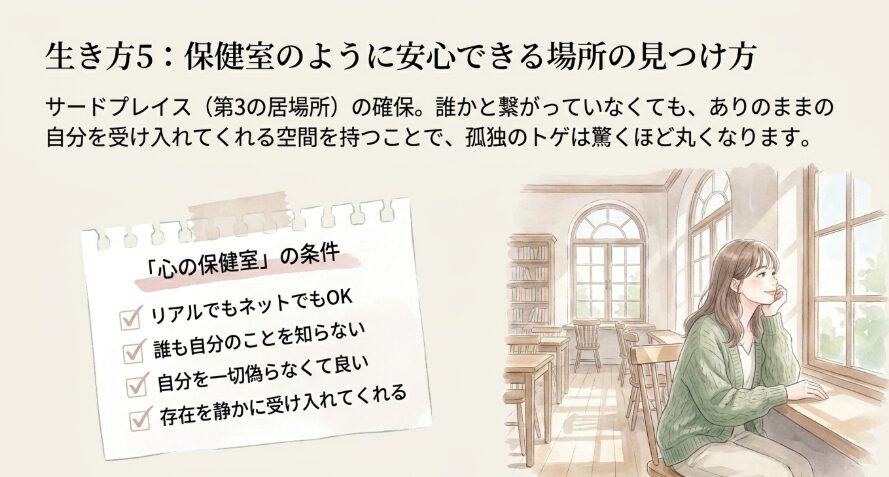 保健室のように安心できる場所の見つけ方