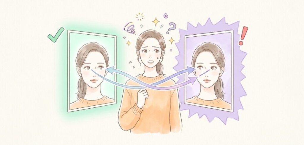 左右反転で起きる脳の錯覚と認識のずれ