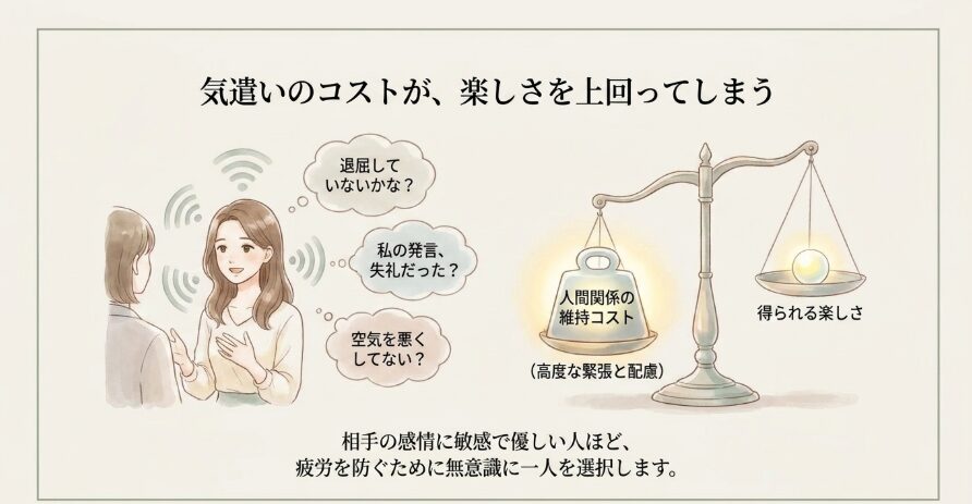 周囲に気を遣いすぎてしまう傾向
