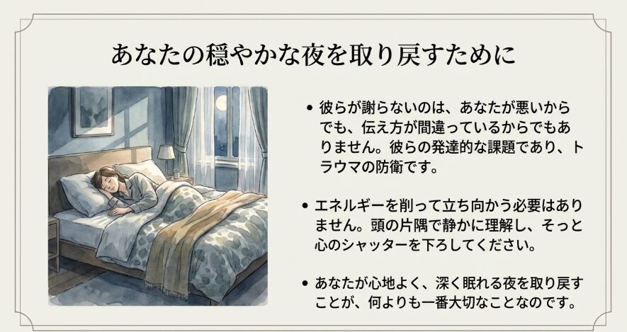 謝らない人の育ちを理解し静かに距離を置くまとめ