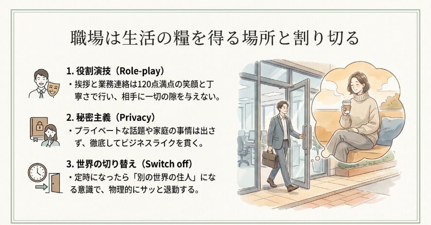 職場の人間関係と距離を置くための思考法