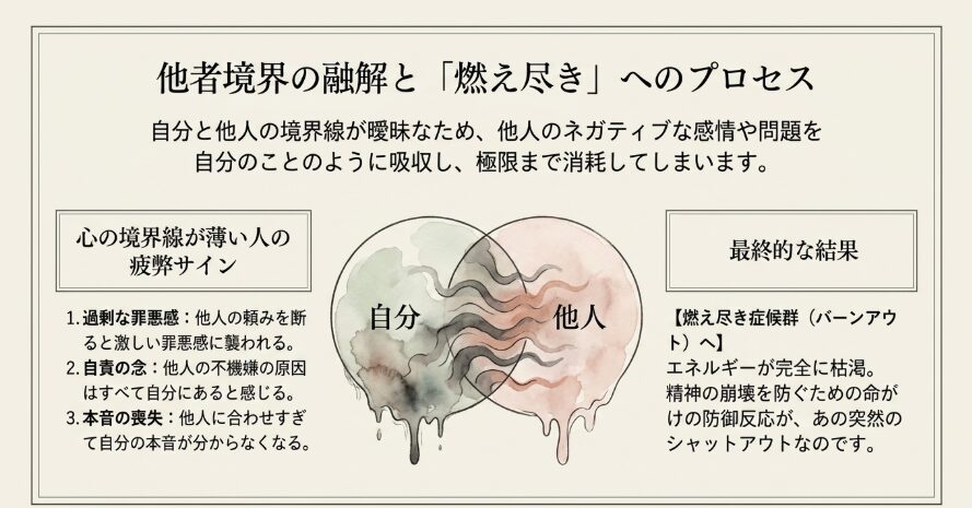 境界線を引くのが苦手な人が抱える心の消耗