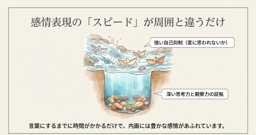 感情を表に出すのが少し苦手な理由