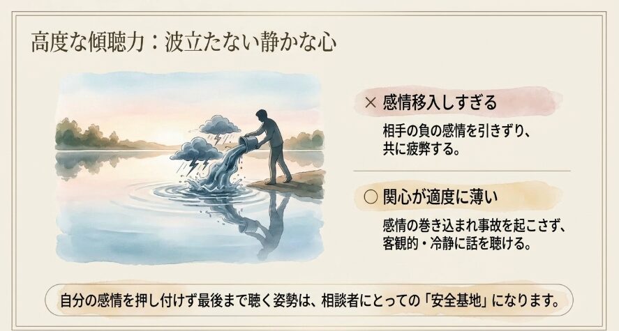 感情に振り回されずに話を聞ける理由