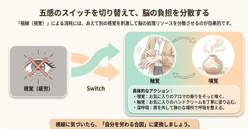 視線を意識しすぎて疲れたときは