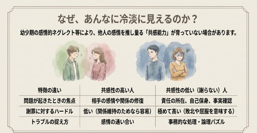 相手の気持ちに共感できない理由