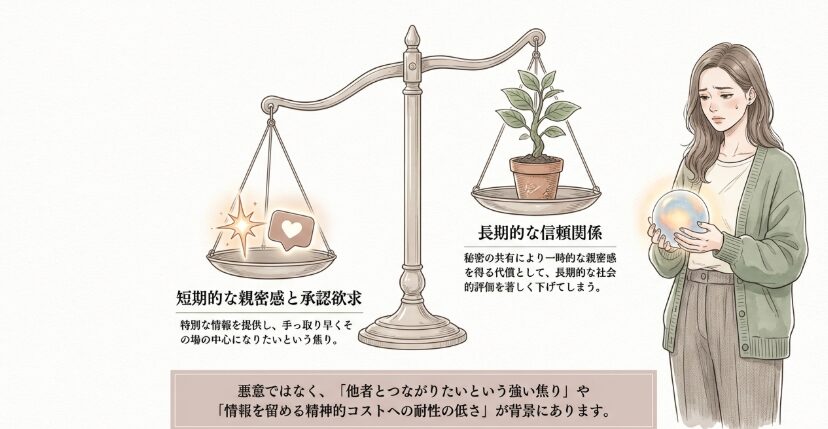 秘密を話してしまう心理