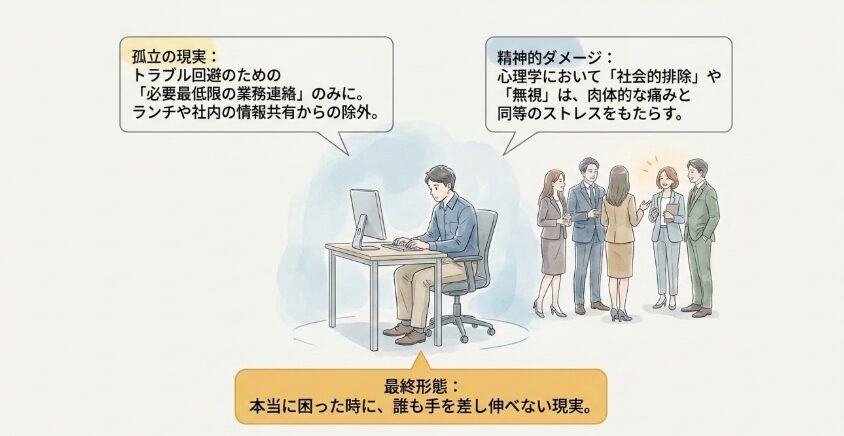 周囲の信頼を失った人が迎える孤立という結末