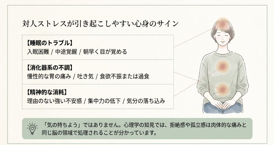人間関係のストレスがもたらす心身の不調