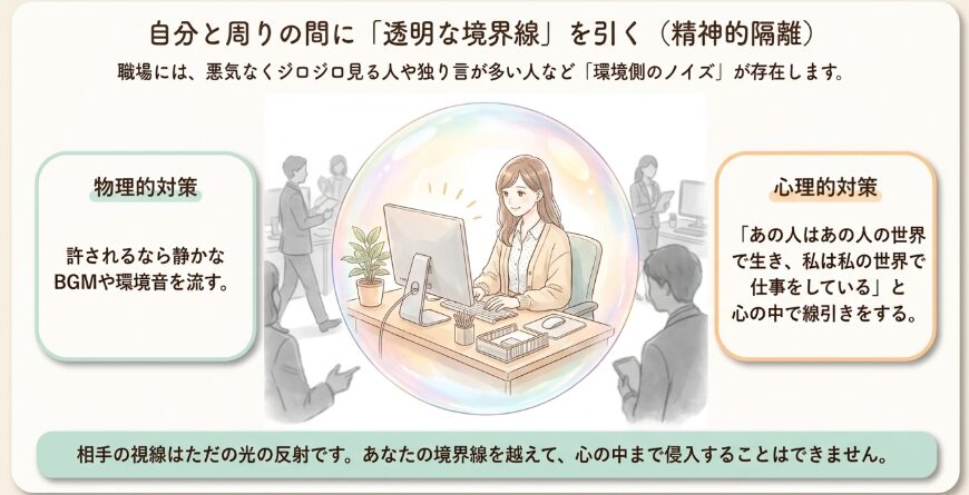 周囲の環境に振り回されない工夫
