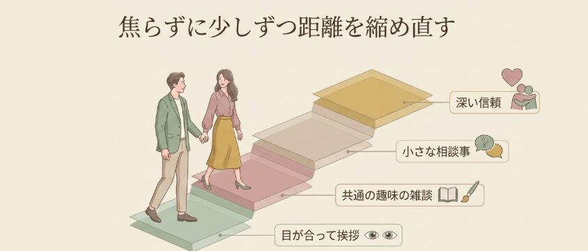焦らずに少しずつ距離を縮め直す