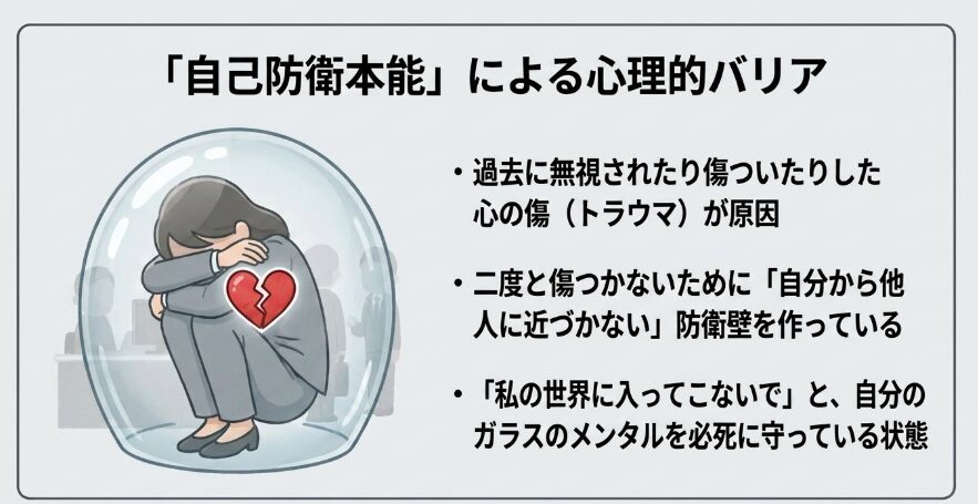 相手の反応を恐れてしまう防衛本能