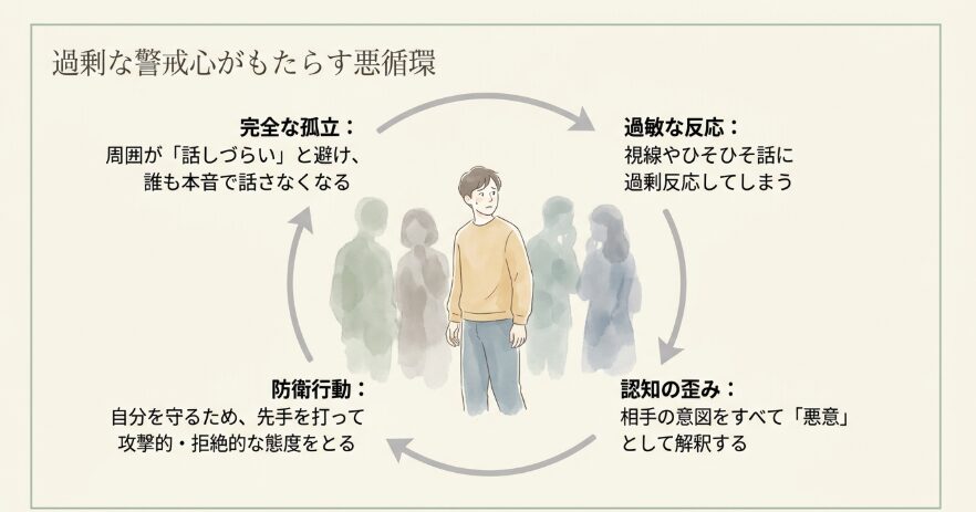 周囲の視線が気になり孤立していく理由