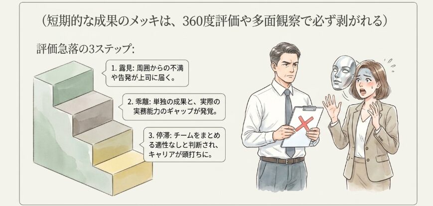 仕事を押し付ける人が末路で行き着く評価の急落