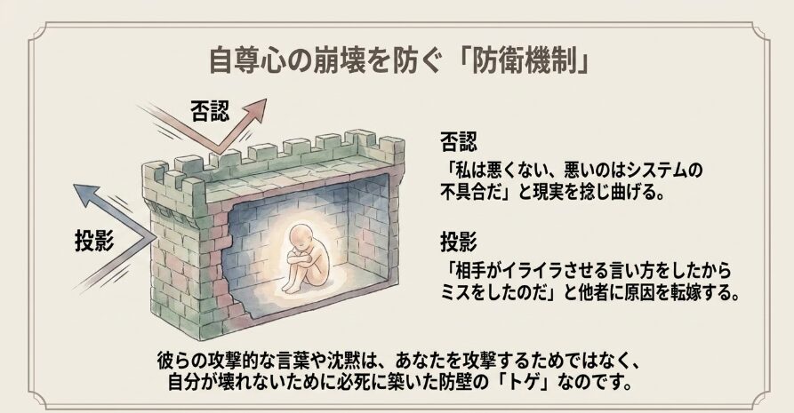 傷つきやすいプライドを守る防衛本能