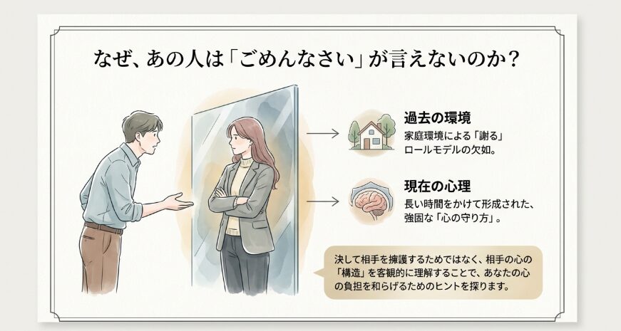 謝らない人の育ち方に見られる特徴と心理的な背景