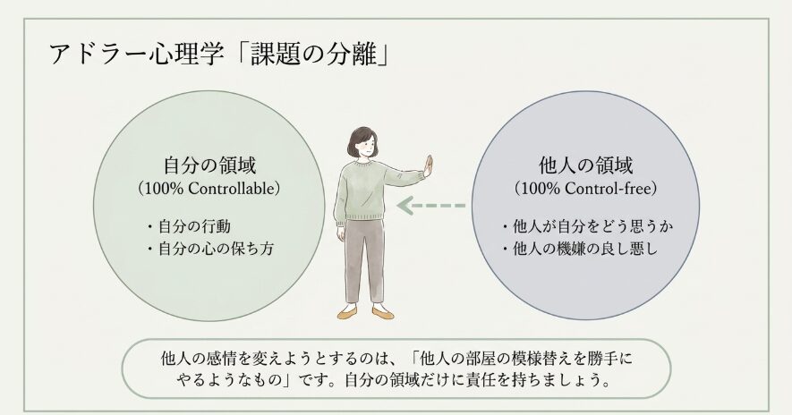 他人の感情をコントロールできないと割り切る