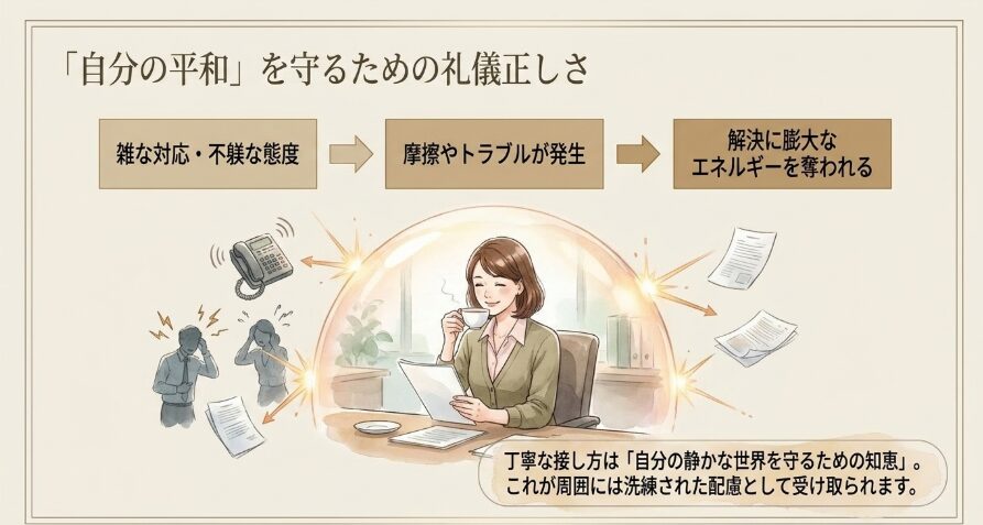 自分の世界を守るための丁寧な対応