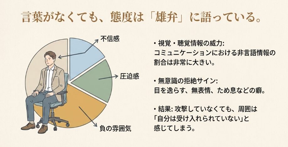 無意識の態度が周囲に与える違和感の正体