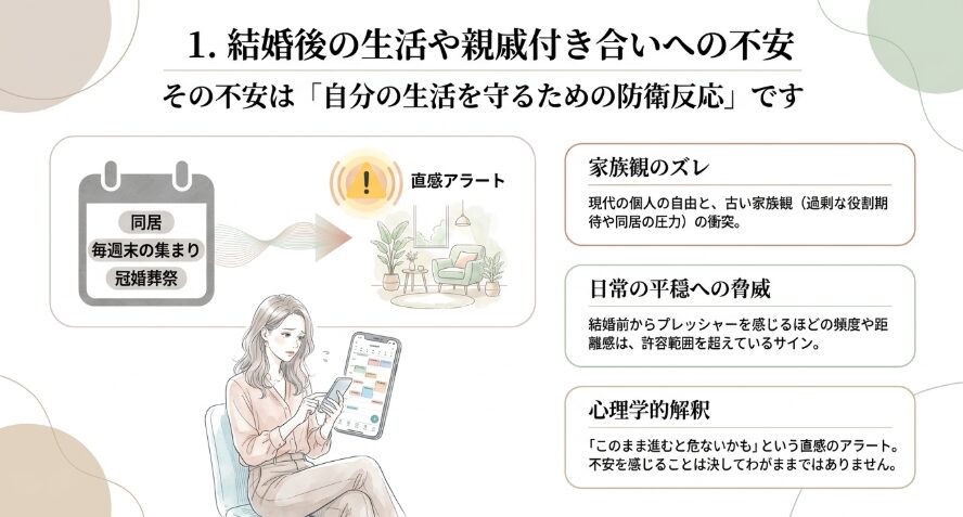 結婚後の生活や親戚付き合いへの不安