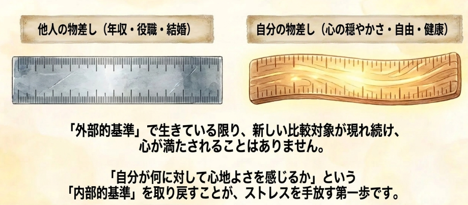 他人の物差しで自分を測ってしまう心の仕組み